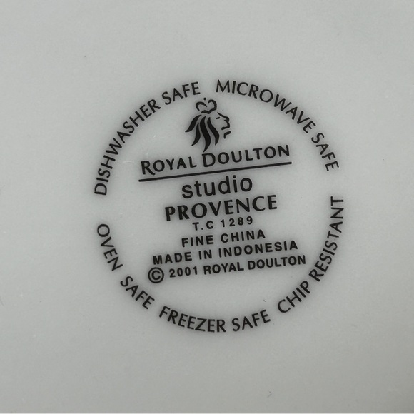 ROYAL DOULTON Studio Provence Bleu Plaid Coffee Tea Mugs Set of 4 - Picture 13 of 13